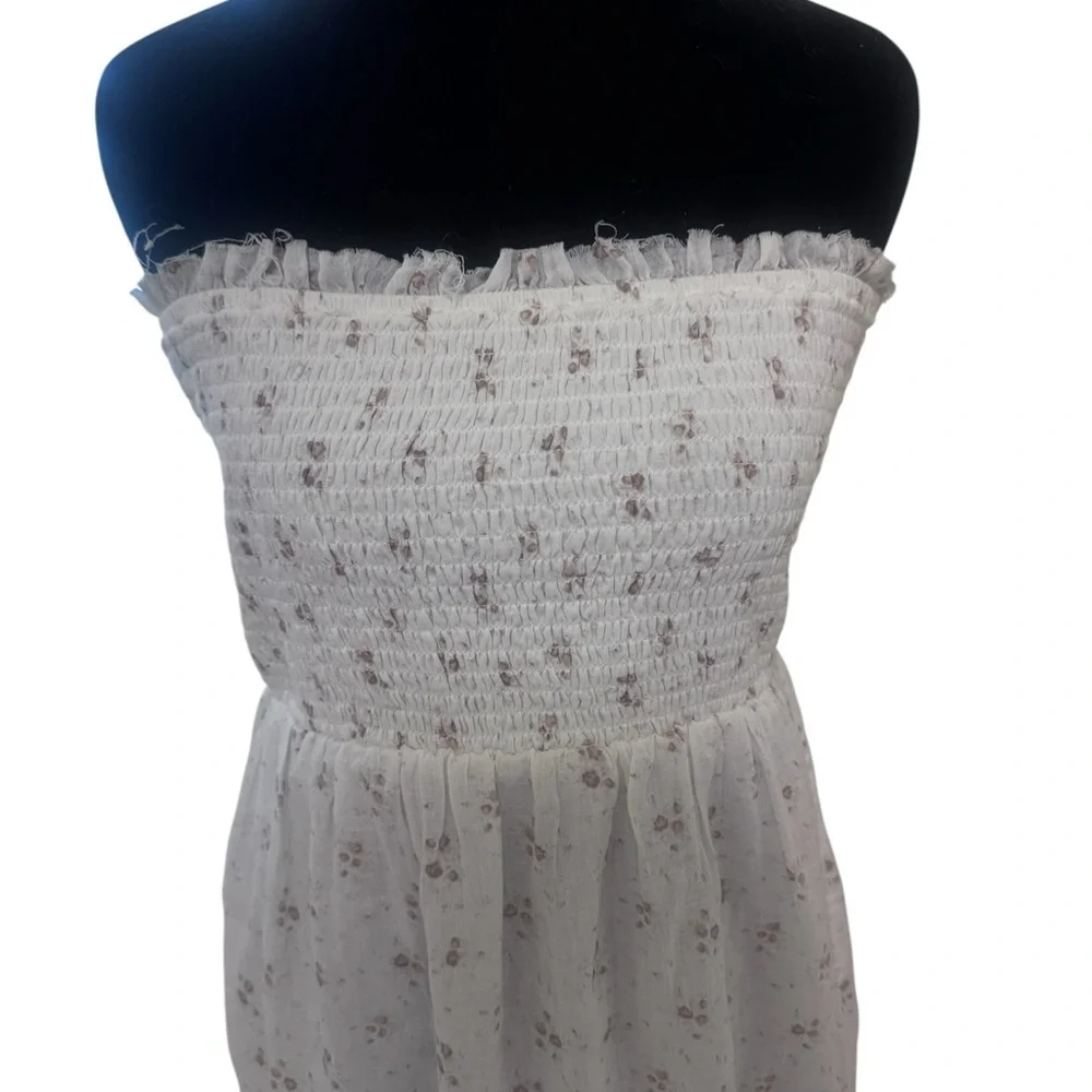 Aeropostale Strapless White Floral Dress - Picture 4 of 6